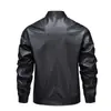 Nueva Chaqueta de Cuero para Hombre, Nuevo Estilo de Primavera, Cuello Alto, Cortavientos, Elegante Chaqueta de Cuero, Chaqueta de Cuero para Motocicleta