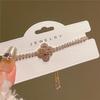 Pulsera de Cuerda Estilo Coreano Princesa Dulce Flor de Trébol de Cuatro Hojas JOJO Xiya Estilo Ins Cuerda de Mano de Lujo Ligero