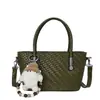 Bolso tejido de alta gama vintage para mujer, nuevo bolso cruzado versátil de moda 2026, bolso de mano para el trabajo, bolso de hombro tipo cubo
