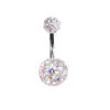Venta Caliente Transfronteriza Shambhala Bola de Diamante Completo Varilla Exterior de Plástico Acrílico Joyería de Acero Inoxidable para Piercing Clavo de Ombligo Anillo de Ombligo
