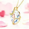 Collar Flor de Durazno para Mujer 5 Nuevas Piezas de Plata Pura Gama Alta Lujo Ligero Nicho Regalo Qixi Cumpleaños Día de San Valentín para Novia