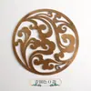 Fondo de Pared Redondo Chino Sofá Silla Doble Felicidad Carácter Fu Lámina de Cobre Entrada Mesa de Café Creativa Muebles Latón Pegatina Decorativa