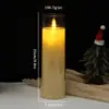 Lámpara de vela electrónica led cubierta de plástico cubierta de vidrio taza integrada buscar atmósfera romántica de boda lámpara de llama oscilante