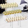 Soporte de Exhibición Acrílico de Venta Caliente Transfronterizo Soporte para Cupcakes Juego de Tres Piezas Bandeja para Exhibición de Postres Soporte de Exhibición para Buffet