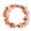 Pulsera de mujer con piedra original de cristal mineral, piedra original, grava irregular, polvo de cristal, cuerda, regalo de joyería en stock