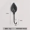 Gancho de Ropa de Hoja de Cerámica Simple Moderno Colgante de Pared para Baño Armario Perchero de Aleación de Zinc