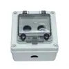 Caja de Control de Interruptor de Botón Impermeable de Dos Agujeros Caja de Conexiones Interruptor de Arranque-Paro Caja de Interruptor de Botón Impermeable para Exteriores
