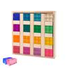 Conjunto de Blocos de Construção Acrílico Personalizado Colorido de Alta Transparência Brinquedo Educacional Infantil Tiras Quadradas Cantos Arredondados Empilhados Alta Transmitância de Luz