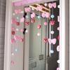 Cortina de puerta con diseño de corazón de doncella, oso de fresa, media cortina, cortina de café, cortina con varilla, cortina de eslinga, cortina de gabinete, cortina corta pequeña, cortina de cocina