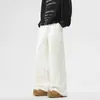 Pantalones Casuales Versátiles para Hombre con Corte Diagonal, Adelgazantes y que Aumentan la Altura, Corte Holgado, Caída Recta, Estilo Workwear, Pantalones Largos Ligeramente Acampanados, Estilo Delgado de Verano
