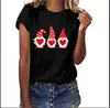 Nova camiseta casual estampada de manga curta solta estilo europeu e americano para mulheres 2
