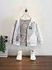 Jaqueta de Menino Moda Primavera Novo Moletom Infantil de Primavera e Outono com Capuz Algodão Puro Top Casual Meninos Tendência