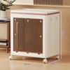 Caja de Almacenamiento Plegable con Ruedas, Gran Capacidad, Sin Instalación, Tapa abatible para el Hogar, Caja de Almacenamiento para Juguetes en la Sala de Estar