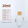 10/30/100ml tapa dorada transparente botella de plástico boca pequeña subbotella transparente PET subbotella para muestra líquida