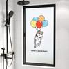Pegatina de Vidrio para Baño de Animales Lindos Translúcida Opaca Anti-Miradas Indiscretas Dibujos Animados Película para Ventana de Baño Vidrio Esmerilado