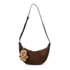 Diaria Casual Retro Versátil Moda Elegante Viajero Estilo Coreano Hombro Único Cruzado de Hombro de Moda Bolso Dumpling para Mujer