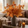 Amazon Ramas de Hoja de Arce Artificial Decoraciones de Otoño de Halloween Colgante de Pared para el Hogar Florero Arreglo Floral Plantas Verdes Artificiales