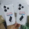 Para arroz rojo NOTE14 4G funda de teléfono móvil de TPU anticaída airbag en las cuatro esquinas anticaída cubierta protectora de TPU transparente con agujeros finos