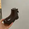 Botas de Invierno 2026 para Niños, Botines de Cuero Forrados de Polar con Adorno de Perlas, Estilo Coreano, Moda Sencilla, Botines para Niñas Estilo Princesa