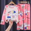 Pijama para niños niñas primavera y otoño Niños manga larga niños medianos y grandes verano niñas bebés ropa de casa para 10-12 años ropa exterior