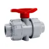 Válvula de Bola de Doble Unión CPVC Industrial Química Tubería Plástico Suministro de Agua Válvula Estándar Americana Tubería PVC-C Interruptor Estándar Nacional