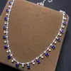 Venta al por mayor de fábrica Popular Collar de Zafiro Natural Plata S925 Incrustado Piedra Principal 3*4 Más Vendido en Europa y América, Envío Directo de Una Pieza