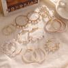 Pendientes de perlas de estilo lujoso y ligero, pendientes irregulares sencillos a la moda, pendientes de perlas elegantes, muy populares en Europa y América.
