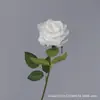 Flor Artificial Rosa Redonda de Cabeça Única Rosa de Seda Adereços para Cenário de Casamento Decoração de Vitrine de Shopping Entrega Direta da Fábrica