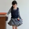Conjunto Infantil Doce 2026 Outono Novidades Roupas de Outono para Crianças Super Fofo Top Saia Princesa Fofa Conjunto de Duas Peças
