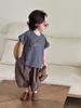 Traje de Verano Mengtian Boys Estilo Coreano Mangas Caídas 2025 Nuevo Conjunto de Dos Piezas para Bebé Pequeño y Mediano Diseñador Recto