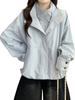 Chaqueta de punto a cuadros retro de dos piezas falsas para mujer 2026 Otoño Nuevo Estilo Chaqueta coreana para tallas grandes mm A7515