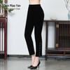 Calças femininas novas de outono de 2022, moda mais fácil de combinar, pretas, slim fit, veludo dourado, calças casuais de perna reta, atacado