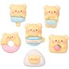 Paleta de té con leche de dibujos animados oso comida juego resina accesorios diy hecho a mano horquilla regalo juguete material mayoreo