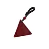 Collar con colgante de cinabrio, colgante triangular de arena dorada púrpura de bajo contenido, colgante creativo para cadena de suéter, accesorio de joyería al por mayor