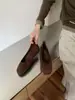 ¡Estampado de leopardo retro! Bailarinas de punta redonda estilo francés para mujer que aumentan la altura, colección otoño/invierno 2026, de nicho y versátiles para ir al trabajo, con acabado de gamuza