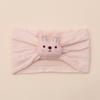 INS Accesorios para el cabello para niños europeos y americanos lindo conejo banda para el cabello de bebé jacquard de nailon diadema para fontanela de lado ancho para bebé
