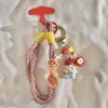 Cordão para Capa de Celular Vermelho Dopamina Maçã Kt Gato Pingente Chaveiro Alça de Pulso Corda Bolsa Cordão Curto Universal