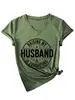 Raising My Husband Estación Europea Ebay Amazon Camiseta Cómoda y Elegante de Mujer Cuello en V Manga Corta Transfronteriza