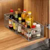 Em estoque utensílios de cozinha caixa de armazenamento retrátil transparente uso multi-cena caixa organizadora compartimento de armazenamento de itens diversos de grande capacidade
