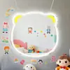 Espejo LED de Dibujos Animados Luz de Neón Espejo de Maquillaje Emisor de Luz Decoración Regalo para Niña Espejo de Corazón Luz de Ambiente Luz de Relleno