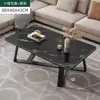 Mesa de Café de Mármol de Lujo Ligero Italiano, Mesa Lateral para Sala de Estar, Mesa Estilo Casual para Apartamento Pequeño en Casa, Mesa de Esquina Estilo Minimalista