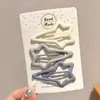 Pinzas para el pelo de cuero con forma de estrella y nube para niñas, Pinzas Bb dulces y geniales para flequillo y cabello lateral, Accesorios para el pelo para niñas