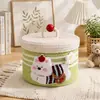 Caja de almacenamiento de escritorio para niños en casa, cesta de almacenamiento tejida a mano con cuerda de algodón estilo ins con tapa, cesta de almacenamiento para artículos varios, transfronterizo