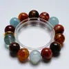 Frijoles de Azúcar ArcoírisÁgata Amarillo de Cristal NaturalPulsera Fantasma Roja para Mujer, Pulsera Versátil para Regalo al por Mayor