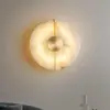 Luminária de parede para cabeceira de quarto de mármore transfronteiriça, luminária de parede de designer criativo nórdico para sala de estar, escritório de vendas, saguão, hotel