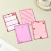 Notas Adhesivas Rosas Dulces Estilo Coreano para Estudiantes, Notas de Mensajes, Papel de Notas, Desprendibles, Adhesivo Fuerte, Notas Adhesivas Reutilizables, Papelería de Estudio