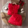 Conjunto de Duas Peças Top de Malha Tridimensional Onda Splicing + Saia para Meninas - E-commerce Transfronteiriço Verão 2025