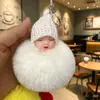 Llavero Colgante de Muñeca de Peluche Genuina para Dormir de Moda Lindo Regalo para Pareja Juguete de Muñeca Femenina Decoración para Mochila