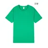 Ropa de Verano para Hombre Camiseta de Manga Corta 170g Algodón Puro para Hombre Top Holgado de Color Sólido Camiseta Básica Marca de Moda para Hombre Camiseta de Cuello Redondo