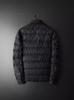 Chaqueta de plumón informal con cuello camisero de marca de alta gama de European Station para hombre, nueva chaqueta de invierno de Jacquard ligera y cálida para hombre